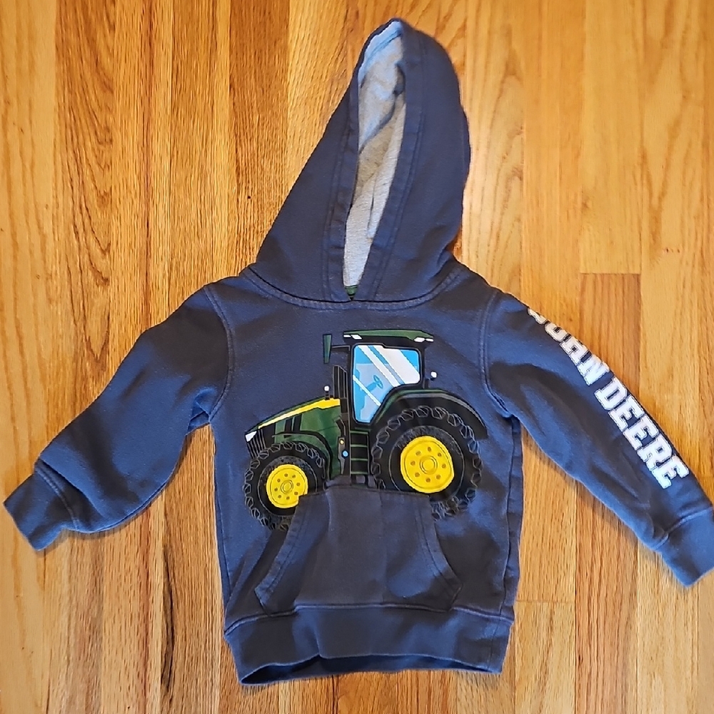 John Deere Kids Navy Hoodie with Tractor Graphic